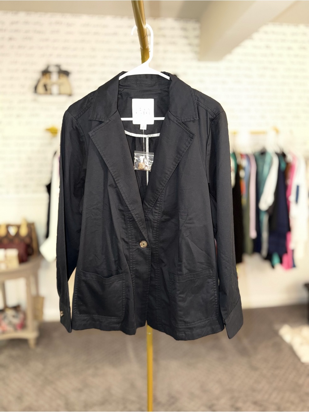 NWT Joan Rivers Regular Signature Twill Cinched Back Blazer